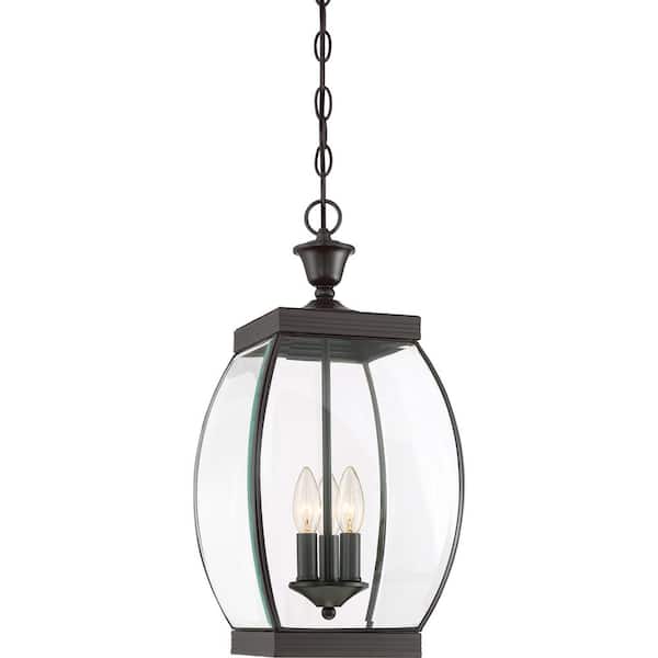 Oasis 3-Light Medici Bronze Lantern Pendant Light