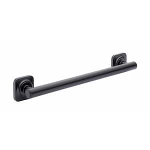 Farrington 18 in. x 1 1/4 in. Decorative Grab Bar in Matte Black