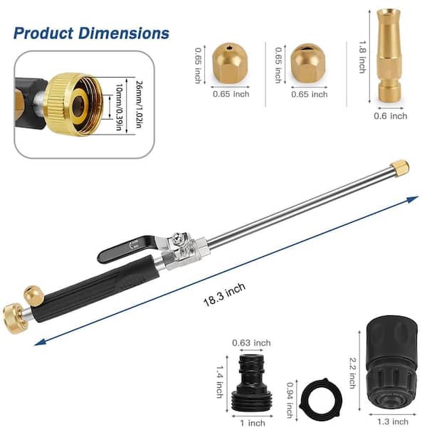 MISOPILY High Pressure Power Washer Extendable Wand Flexible Water