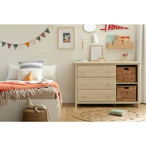 Cotton Candy Bleached Oak 3-Drawers 47.25 in. Dresser