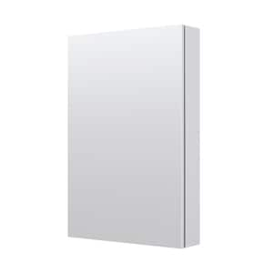 ROSA 20.1 in. W x 30 in. H Rectangular Aluminum Tri-View Medicine Cabinet with Mirror, Blum Hinge, Adjustable Shelves