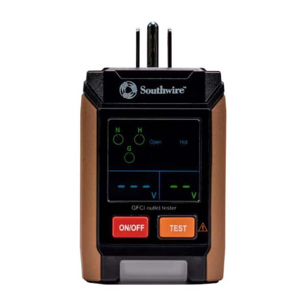 120-Volt GFCI Receptacle Tester with LCD