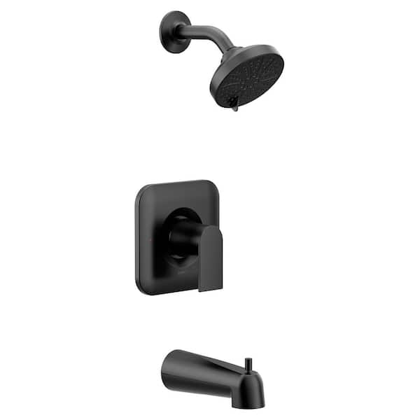 MOEN Genta LX 1-Handle Posi-Temp Eco-Performance Tub and Shower Faucet Trim Kit in Matte Black (Valve not Included)