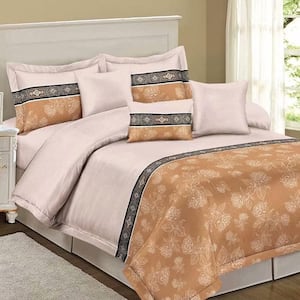 3-Piece Purple All Season Bedding King Size Comforter Set, Ultra Soft Polyester Elegant Bedding Comforters