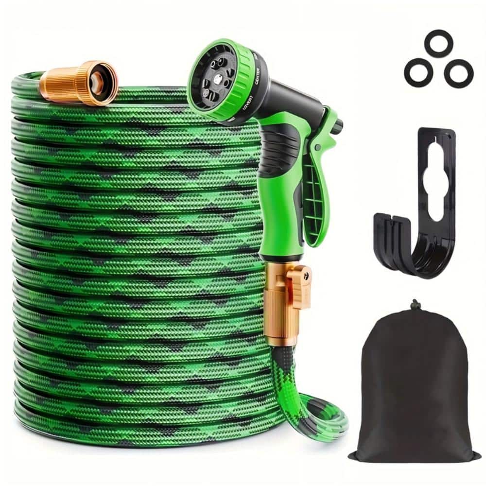 Durable 3/4 in. x 50 ft. Standard Garden Hose with Brass Fittings‌, Multi-Function Nozzle＆‌Leak-Proof Technology‌ price history on PriceWatchPro
