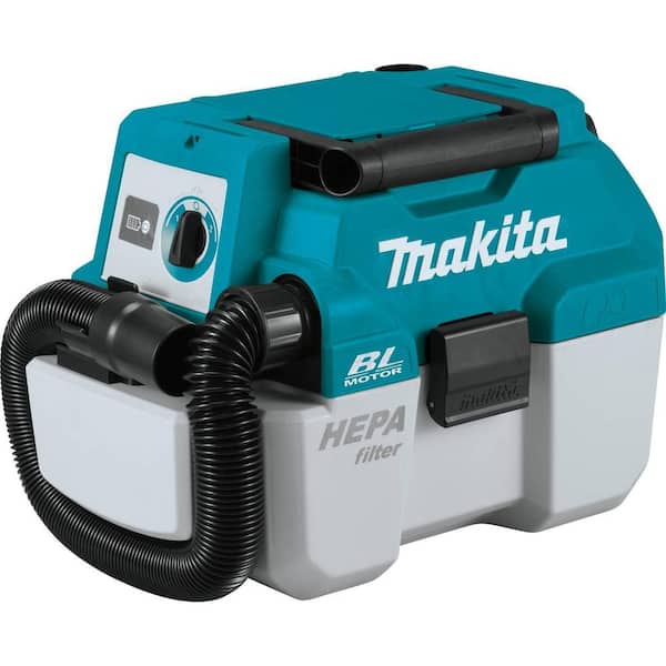 Makita 18-Volt LXT Lithium-Ion Brushless Cordless 2 Gal. HEPA Filter Portable Wet/Dry Dust Extractor/Vacuum, Tool Only
