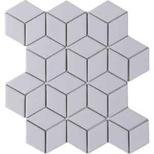 Concept Gray 10.24 in. x 11.81 in. Squares Semi-Gloss Glass Mosaic Tile (0.84 sq. ft./Each Piece, Case of 14 Pieces)