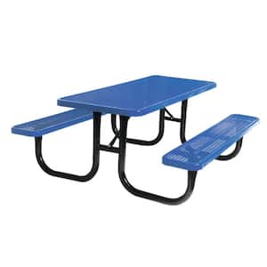 6 ft. Diamond Blue Commercial Park Rectangular Table Portable