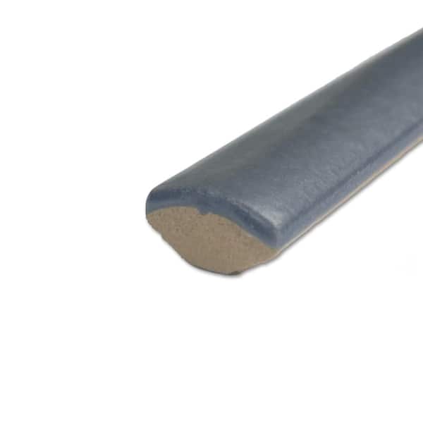 Coco Demi-Bullnose Matte Blue Night 1/2 in. x 7-7/8 in. Matte Ceramic Wall Tile Trim