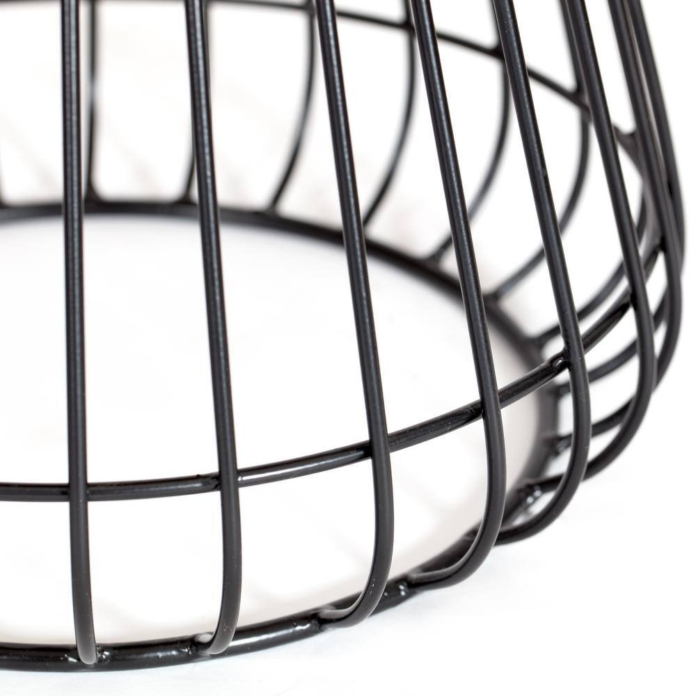 Melody 16 in Black 20 in Cage Mango Wood End Table - thumbnail 2