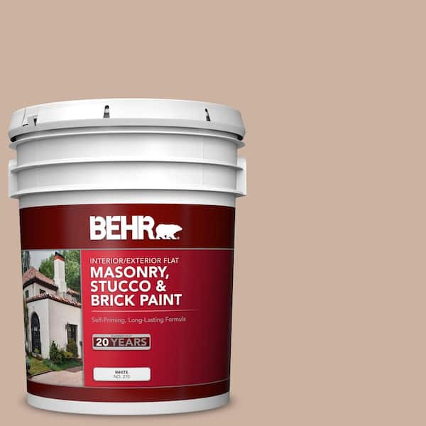 5 gal. #MS-09 Adobe Flat Interior/Exterior Masonry, Stucco and Brick Paint