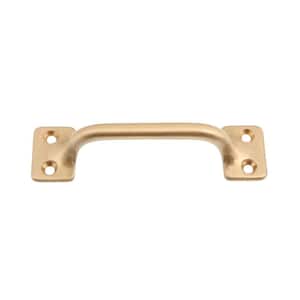 3-1/2 in. Center-to-Center Satin Brass Solid Brass Bar Sash Lift/Drawer Pull