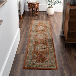Fitzgerald 2 ft. x 7 ft. Spice Abstract Runner Area Rug