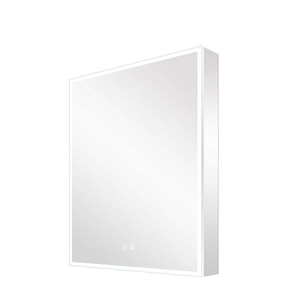 FORCLOVER 20 in. W x 30 in. H Frameless Rectangular Silver Surface