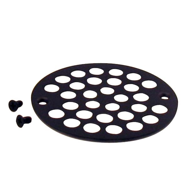 Westbrass 4-1/4 in. O.D. Shower Strainer Plastic-Oddities Style in Oil Rubbed Bronze