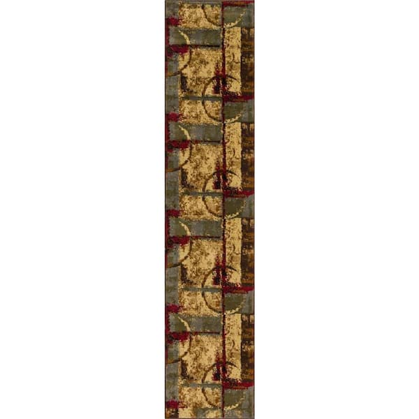 Unique Loom Barista Catuai Multi 2' 2 x 10' 0 Area Rug