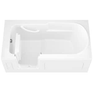 HD Series 60 in. Left Drain Step-In Walk-In Soaking Bath Tub with Low Entry Threshold in White