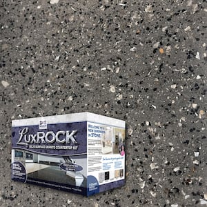 LuxROCK 40 sq.ft. Basalt Mist Solid Surface Granite Countertop Kit