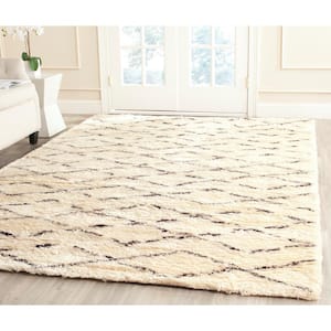 Casablanca Ivory/Brown 8 ft. x 8 ft. Square Geometric Area Rug