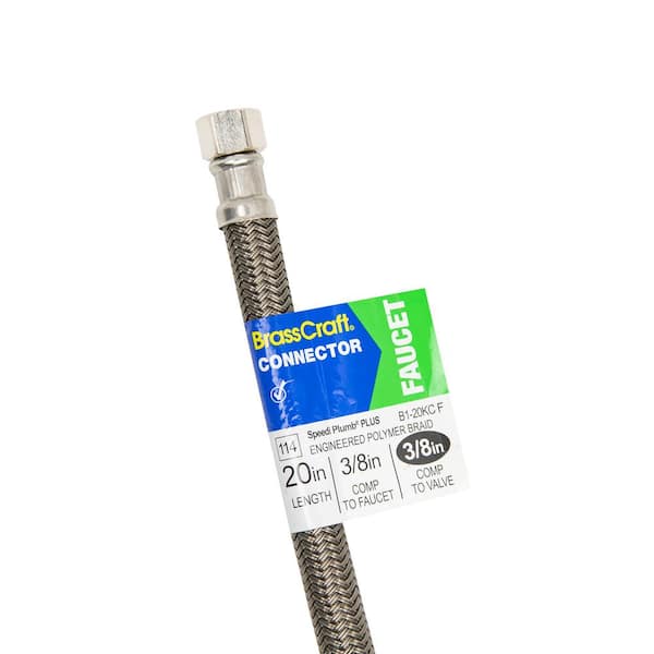 3/8 in. Compression x 3/8 in. Compression x 20 in. Braided Polymer Faucet Supply Line with Nut and Sleeve