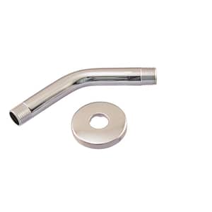6 in. Shower Arm with Flange in Polished Nickel