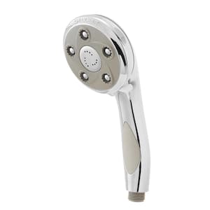 3-Spray 3.8 in. Single Wall Mount Handheld Adjustable Shower Head in Polished chrome