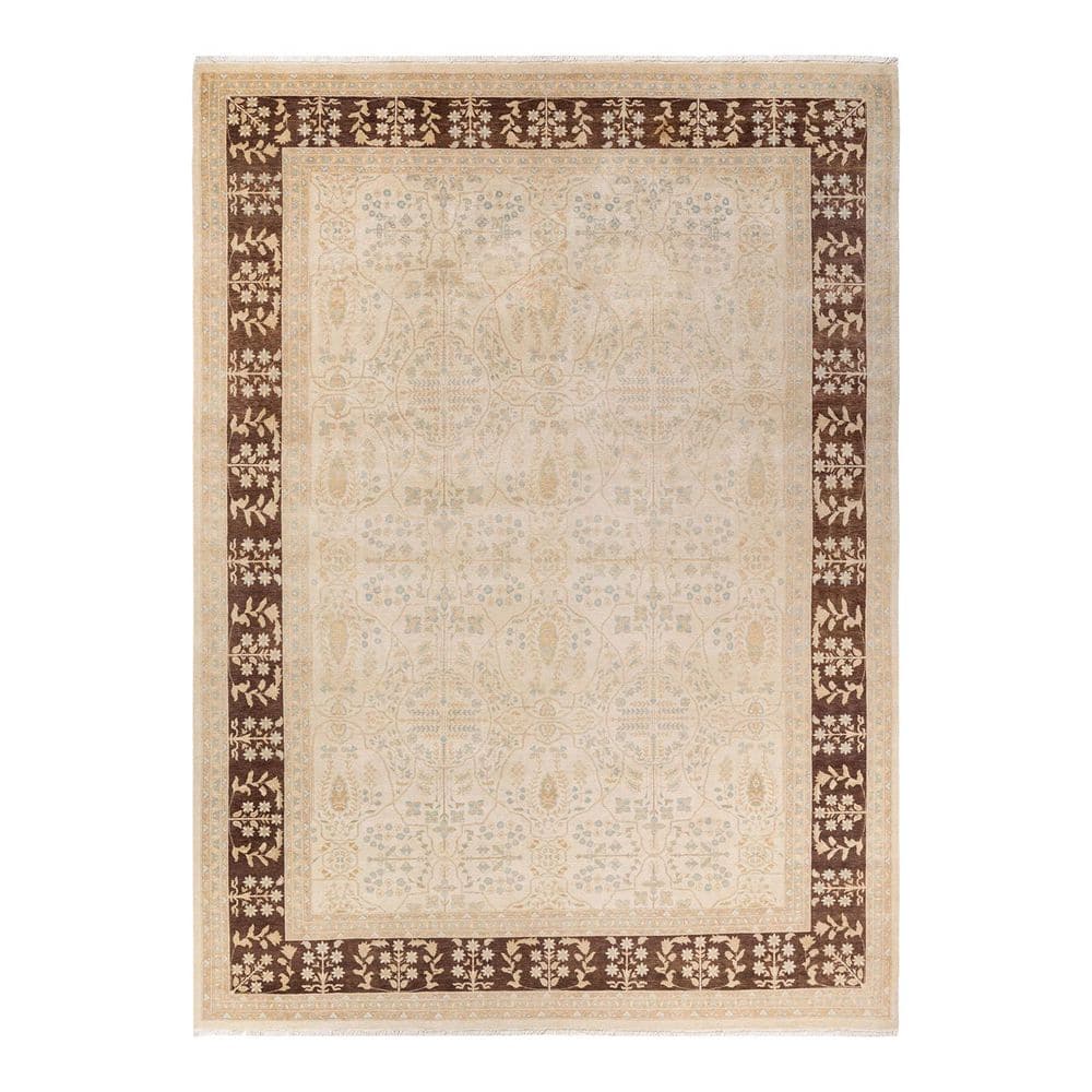 Eclectic Ivory 9 x 12 Floral Wool Indoor Area Rug price history on PriceWatchPro