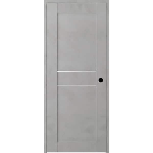 Belldinni Vona 32 in. x 80 in. Left-Handed Solid Core Light Urban Prefinished Textured Wood Single Prehung Interior Door