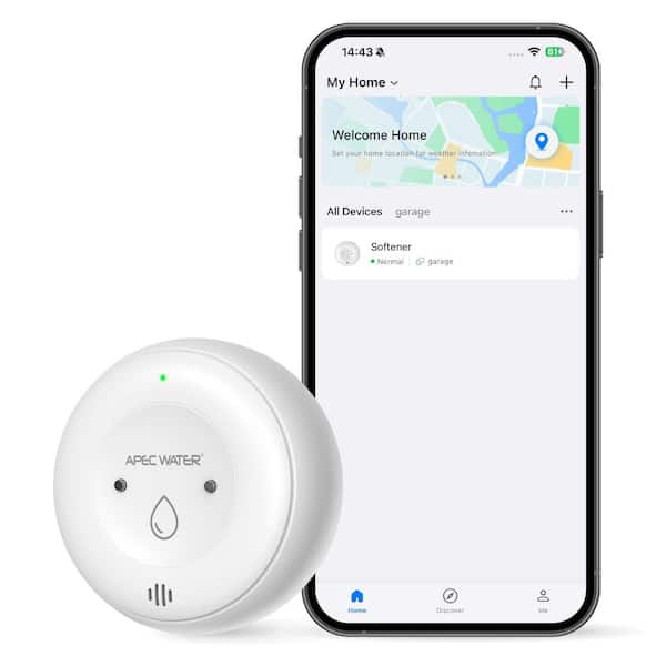 WiFi Water Leak Detector for Home, App Connected Get Real-Time Alerts, Reliable Dual Sensor Wet Moisture Detection (1PK)