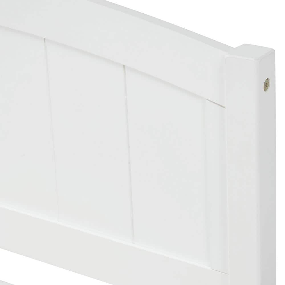 Classic 41.7 in. W White Wood Frame Twin Size Platform Bed with Trundle - thumbnail 8