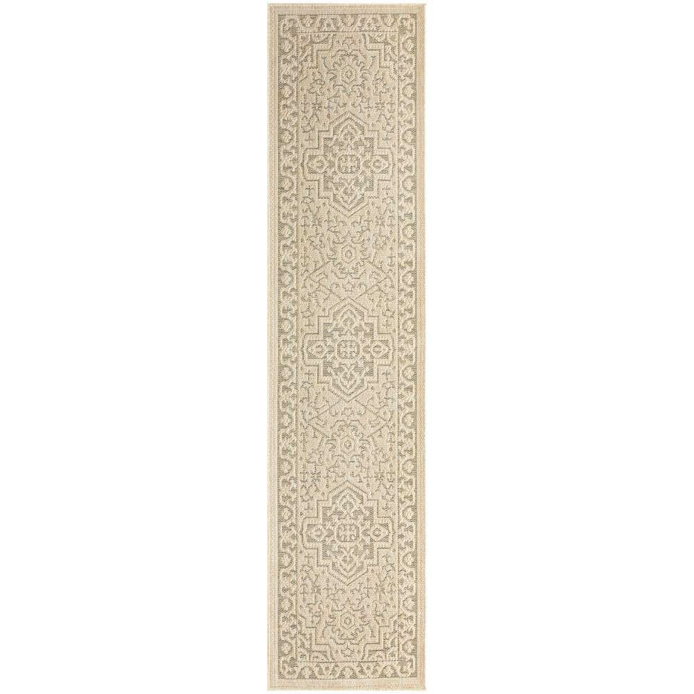 Tulum Taupe Olive 2 ft. x 8 ft. Center medallion Contemporary Runner Area Rug price history on PriceWatchPro