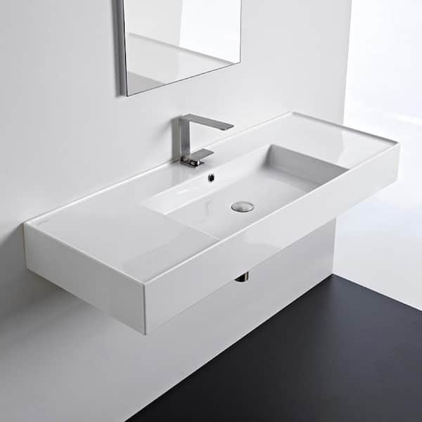 Teorema 2-Wall Mounted Bathroom Sink in White