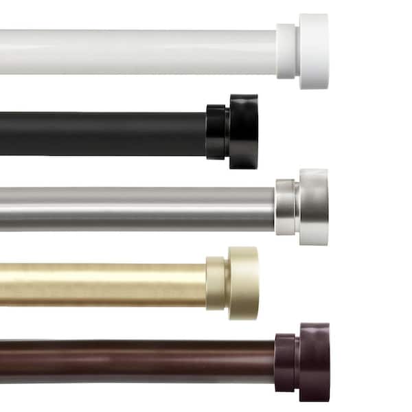 EMOH Bonnet Curtain Rod 1" OD 18-28 inch - Satin Nickel