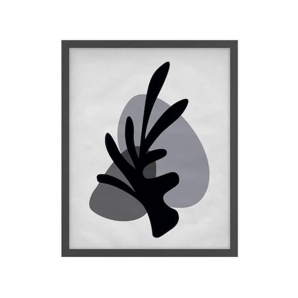 Unbranded Abstract Nature Shapes Framed Abstract Art Print 42 in. x 34 in.