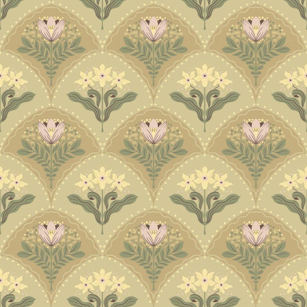 Brown Maj Light Brown Floral Damask Wallpaper Sample price history on PriceWatchPro