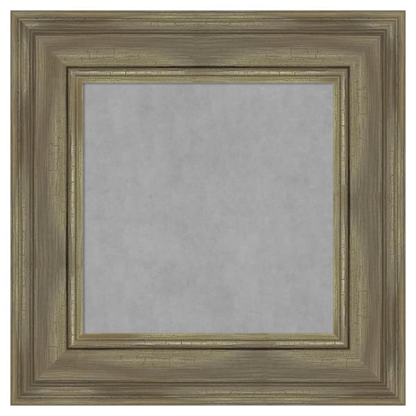 Amanti Art Alexandria Greywash 18 in. x 18 in. Framed Magnetic Board