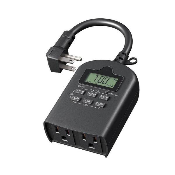 thumbnail image 2 of DEWENWILS Outdoor Digital Timer - 7-Day Programmable Outlet With 3 Grounded Plugs 2 of 3