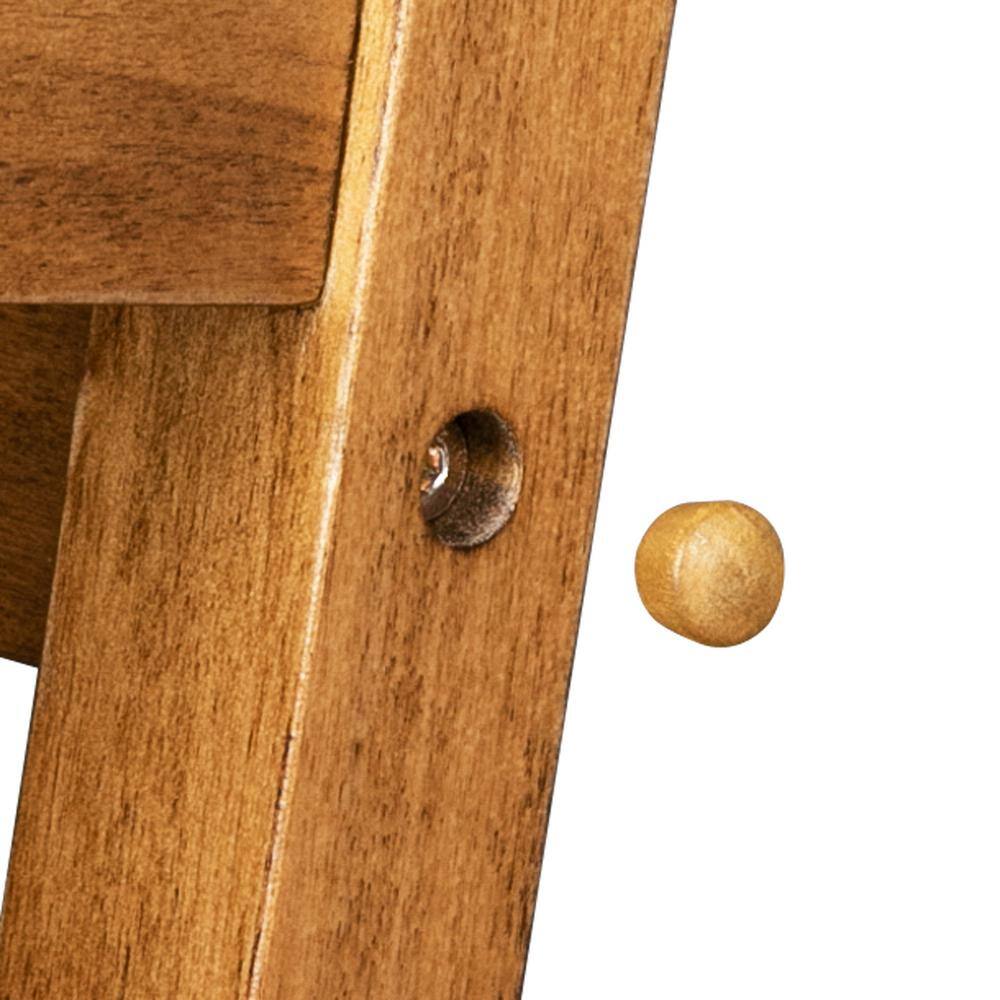 Natural Wood Outdoor Rocking Chair with Arms