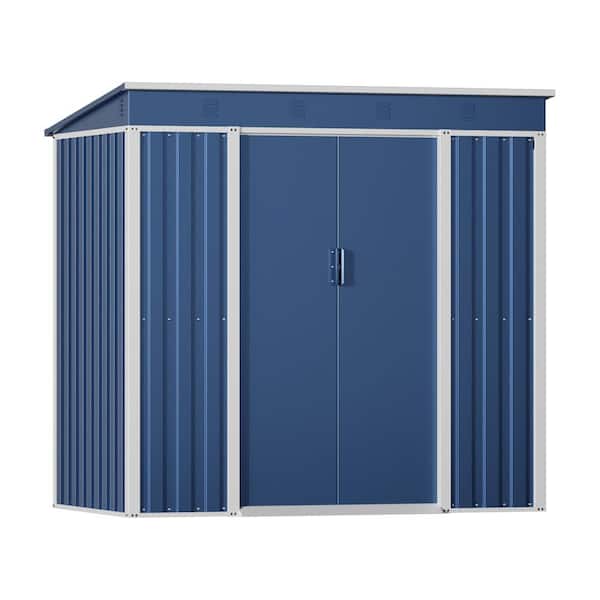 Aobabo Professional Install Metal Shed 6 ft. W x 4 ft. D Metal Shed with Sliding Door (24 sq. ft.)