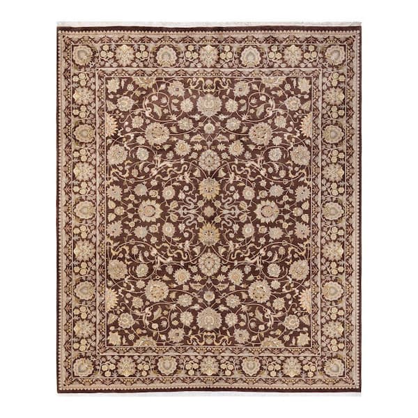 Mogul Traditional Brown 8 ft. 2 in. x 10 ft. 1 in. Oriental Area Rug