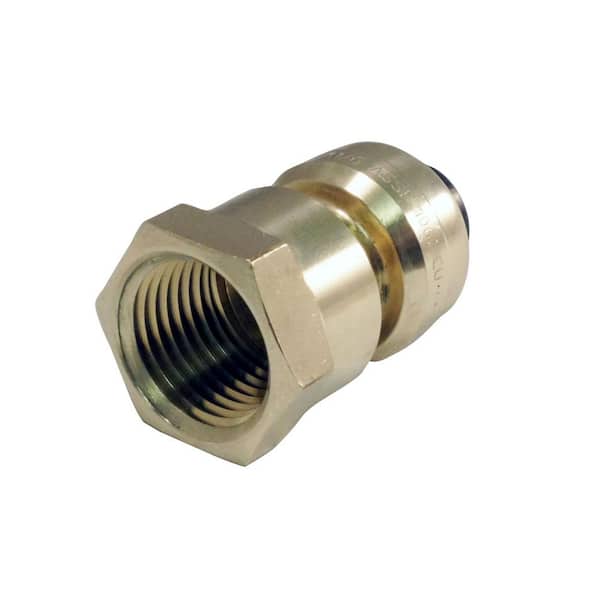 Tectite 3/8 in. (1/2 in. ) Brass Push-To-Connect x 1/2 in. Female Pipe  Thread Reducing Adapter FSBFA3812 - The Home Depot