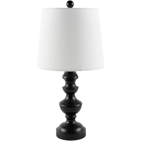 Livabliss Proteus 23 in. Black Indoor Table Lamp