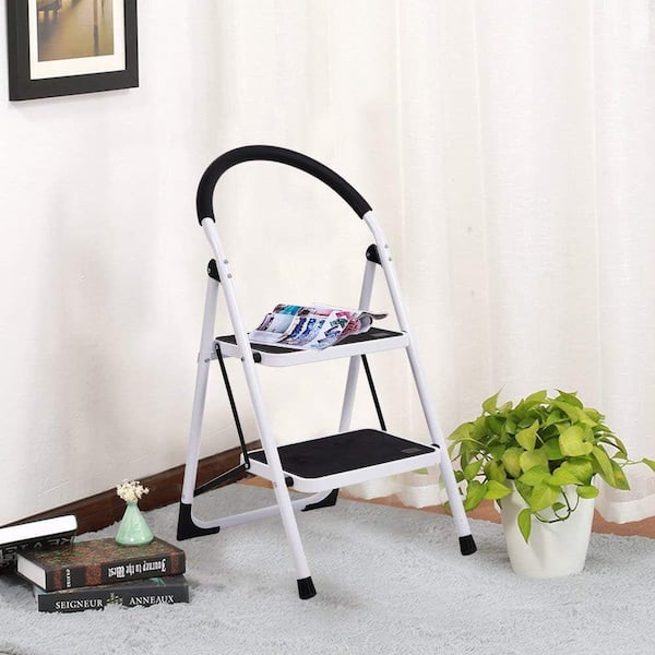 StepIt 5 Step Ladder - Portable Folding Five Step Ladders With Wide Steps | UK