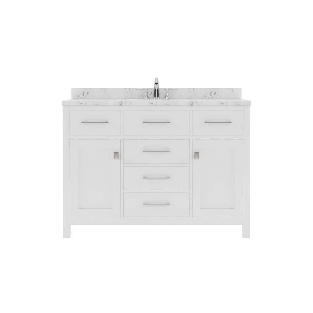 Virtu USA Caroline 48 in. W x 22 in. D x 35 in. H Single Sink Bath