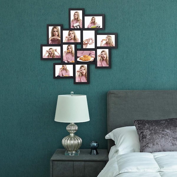 LakeFront 4 in. x 6 in. Espresso Collage Picture Frames (Set of 12 Photos)  CY788NC1NW - The Home Depot