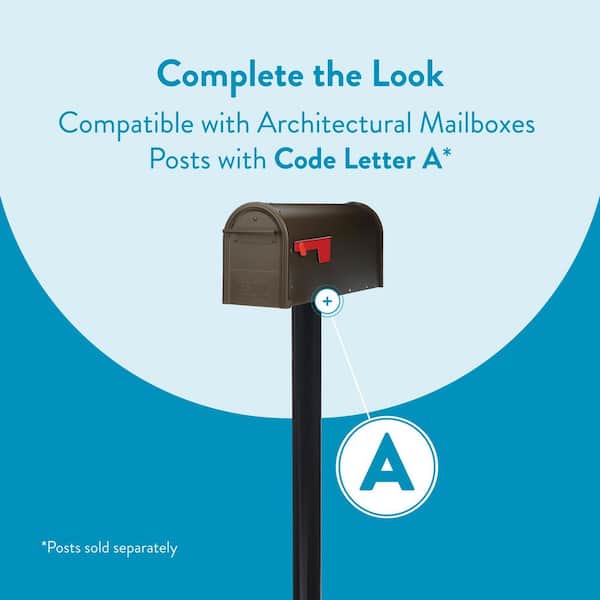 Franklin Bronze, Medium, Steel, Post Mount Mailbox