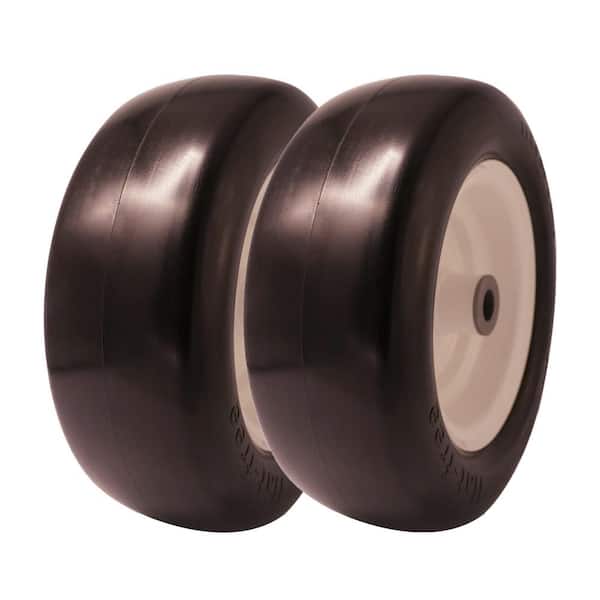 Ogracwheel 11x4.00-5 Lawn Mower Tire Flat Free, 3/4" 1/2" and 5/8" Bearings, 3.5" - 5" Center Hub