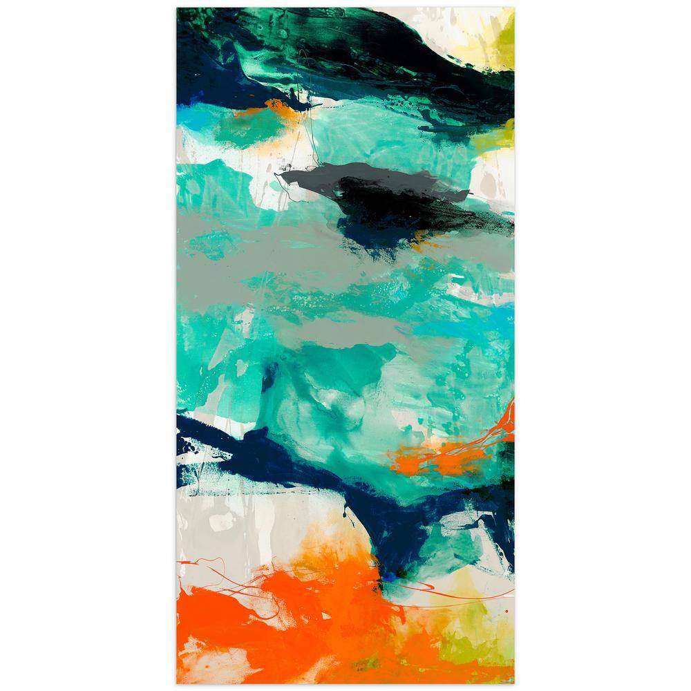 Tidal Abstract Multicolor Tempered Glass Wall Art Panel