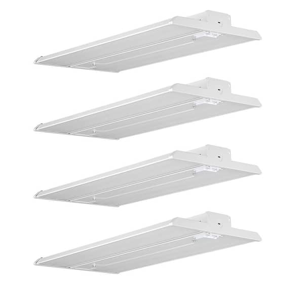 Commercial Electric 2 ft. 400-Watt Equivalent Motion Sensor Integrated LED White High Bay Light 18,000 Lumens Easy Wire Access (4-Pack)