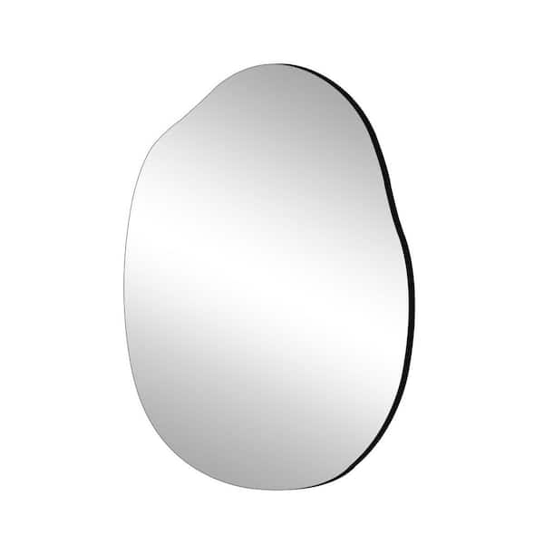 Modern 24 in. W x 32 in. H Irregular-shaped Frameless Wall Bathroom Vanity Mirror